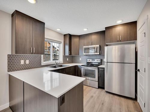 26 1005 Graydon Hill Boulevard, Edmonton, AB - Indoor Photo Showing Kitchen With Double Sink With Upgraded Kitchen