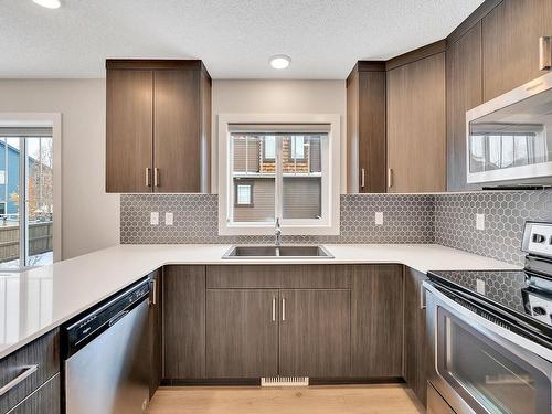 26 1005 Graydon Hill Boulevard, Edmonton, AB - Indoor Photo Showing Kitchen With Double Sink With Upgraded Kitchen