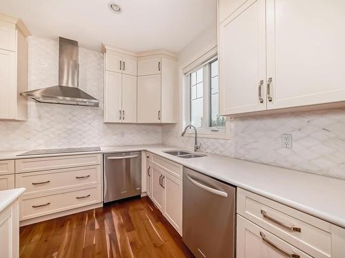 9031 24 Avenue, Edmonton, AB - Indoor Photo Showing Kitchen With Double Sink