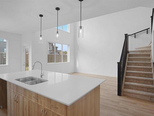 16607 3 Street, Edmonton, AB - Indoor Photo Showing Kitchen With Double Sink