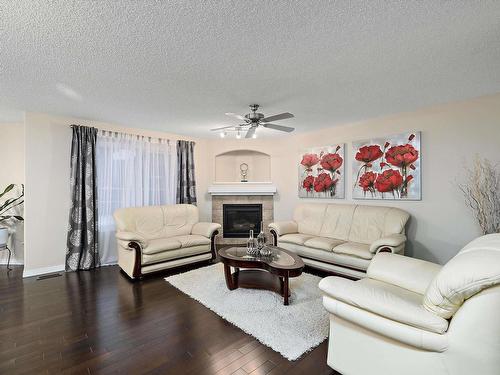 17220 80 Street, Edmonton, AB - Indoor Photo Showing Living Room With Fireplace