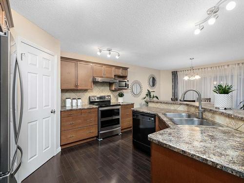 17220 80 Street, Edmonton, AB - Indoor Photo Showing Kitchen With Double Sink