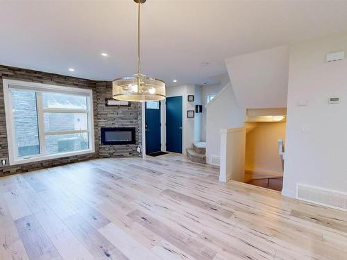 12045 95 Street, Edmonton, AB - Indoor Photo Showing Other Room With Fireplace