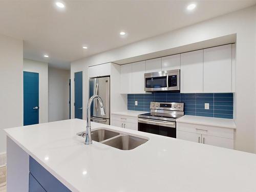 12045 95 Street, Edmonton, AB - Indoor Photo Showing Kitchen With Double Sink With Upgraded Kitchen