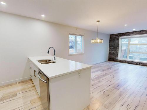 12045 95 Street, Edmonton, AB - Indoor Photo Showing Kitchen With Double Sink