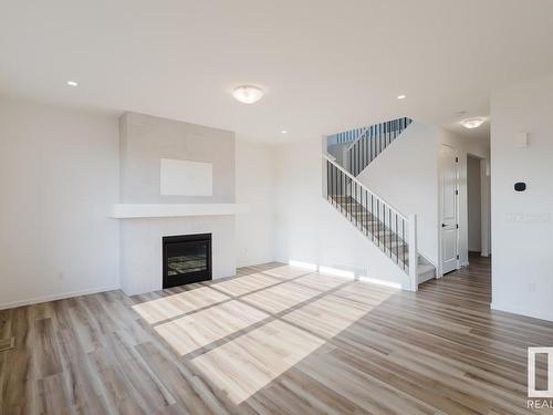 2027 208 Street, Edmonton, AB - Indoor Photo Showing Living Room With Fireplace