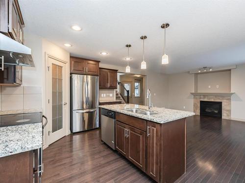 7330 Getty Heath, Edmonton, AB - Indoor Photo Showing Kitchen With Double Sink With Upgraded Kitchen