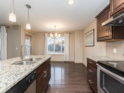 7330 Getty Heath, Edmonton, AB - Indoor Photo Showing Kitchen With Double Sink With Upgraded Kitchen