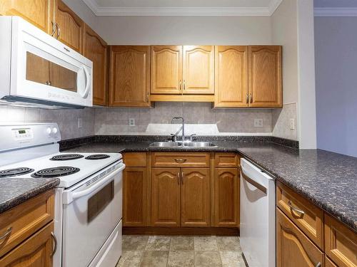 122 8528 82 Avenue, Edmonton, AB - Indoor Photo Showing Kitchen With Double Sink