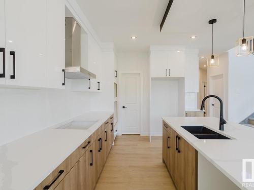 8 Meadowbrook Point(E), Spruce Grove, AB - Indoor Photo Showing Kitchen With Double Sink With Upgraded Kitchen