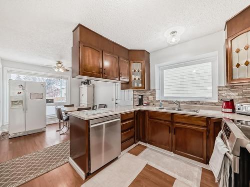 1116 36 Street, Edmonton, AB - Indoor Photo Showing Kitchen With Double Sink