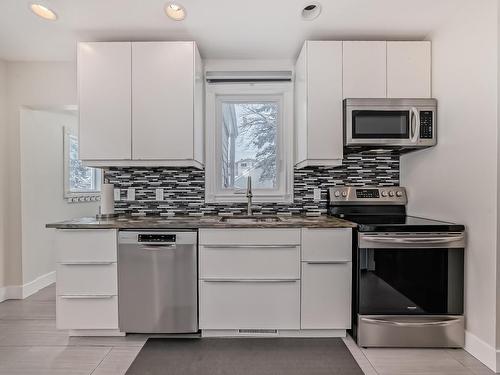 11022 126 Street, Edmonton, AB - Indoor Photo Showing Kitchen With Upgraded Kitchen