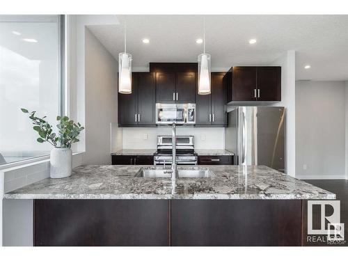 1901 10238 103 Street, Edmonton, AB - Indoor Photo Showing Kitchen With Upgraded Kitchen