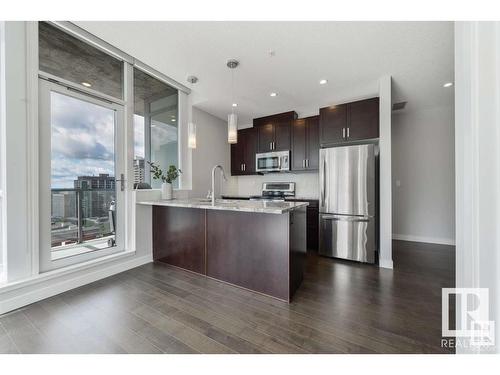 1901 10238 103 Street, Edmonton, AB - Indoor Photo Showing Kitchen With Upgraded Kitchen