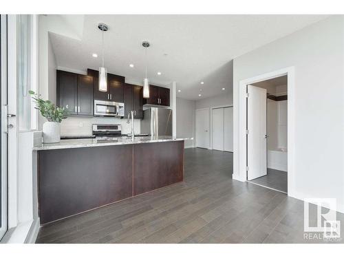 1901 10238 103 Street, Edmonton, AB - Indoor Photo Showing Kitchen With Upgraded Kitchen