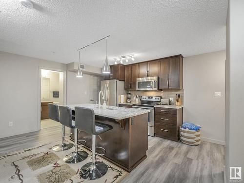 216 5510 Schonsee Drive, Edmonton, AB - Indoor Photo Showing Kitchen With Stainless Steel Kitchen With Upgraded Kitchen