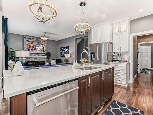 8504 223 Street, Edmonton, AB - Indoor Photo Showing Kitchen With Double Sink With Upgraded Kitchen