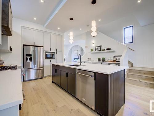 11133 66 Street, Edmonton, AB - Indoor Photo Showing Kitchen With Upgraded Kitchen