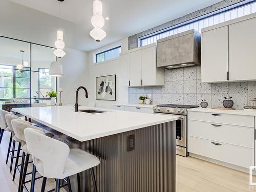 11133 66 Street, Edmonton, AB - Indoor Photo Showing Kitchen With Upgraded Kitchen