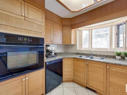 2029 52 Street, Edmonton, AB - Indoor Photo Showing Kitchen With Double Sink