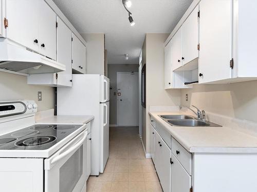 202 8310 Jasper Avenue, Edmonton, AB - Indoor Photo Showing Kitchen With Double Sink