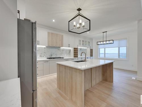 121 Starling Way, Fort Saskatchewan, AB - Indoor Photo Showing Kitchen With Upgraded Kitchen