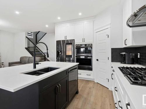 1090 Christie Vista, Edmonton, AB - Indoor Photo Showing Kitchen With Double Sink With Upgraded Kitchen