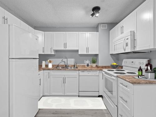 308 9710 105 Street, Edmonton, AB - Indoor Photo Showing Kitchen With Double Sink