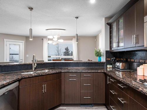 1257 Westerra Crescent, Stony Plain, AB - Indoor Photo Showing Kitchen With Double Sink