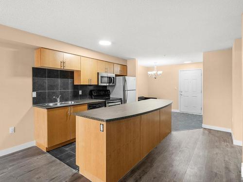 210 10118 106 Avenue, Edmonton, AB - Indoor Photo Showing Kitchen With Double Sink