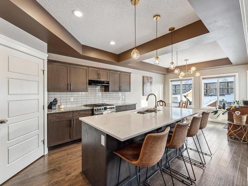 105 Summerstone Lane, Sherwood Park, AB - Indoor Photo Showing Kitchen With Double Sink With Upgraded Kitchen