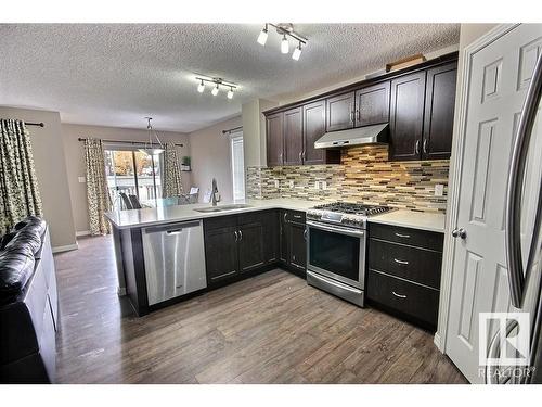 631 56 Street, Edmonton, AB - Indoor Photo Showing Kitchen With Double Sink With Upgraded Kitchen