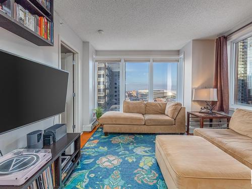 1407 10180 104 Street, Edmonton, AB - Indoor Photo Showing Living Room