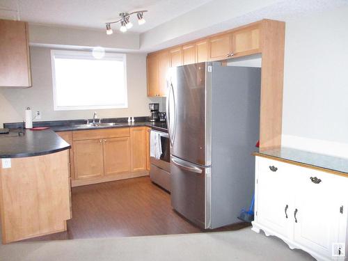 107 260 Lewis Estates Boulevard Nw, Edmonton, AB - Indoor Photo Showing Kitchen With Double Sink