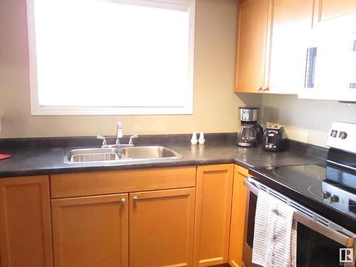 107 260 Lewis Estates Boulevard Nw, Edmonton, AB - Indoor Photo Showing Kitchen With Double Sink