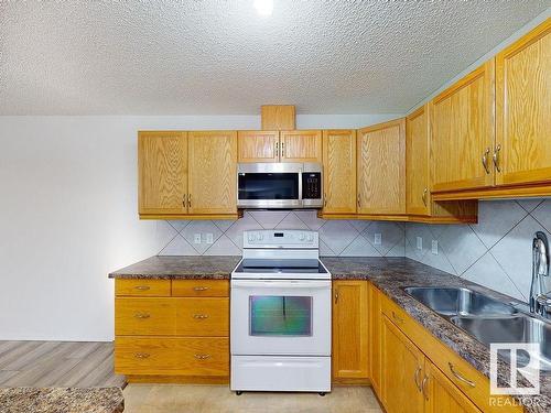 418 16035 132 Street, Edmonton, AB - Indoor Photo Showing Kitchen With Double Sink