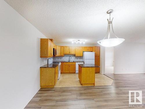 418 16035 132 Street, Edmonton, AB - Indoor Photo Showing Kitchen With Double Sink