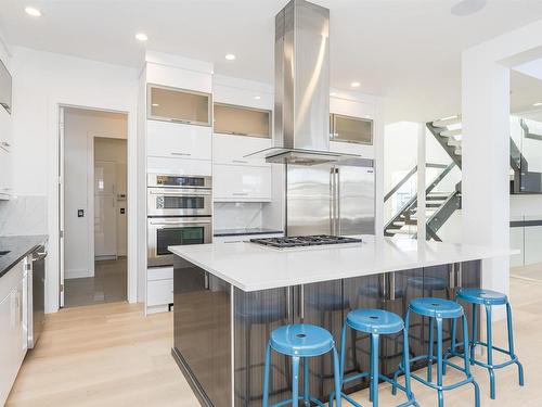 3010 Watson Landing, Edmonton, AB - Indoor Photo Showing Kitchen With Upgraded Kitchen