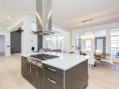 3010 Watson Landing, Edmonton, AB - Indoor Photo Showing Kitchen With Upgraded Kitchen