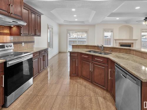 1268 Cunningham Drive, Edmonton, AB - Indoor Photo Showing Kitchen With Double Sink