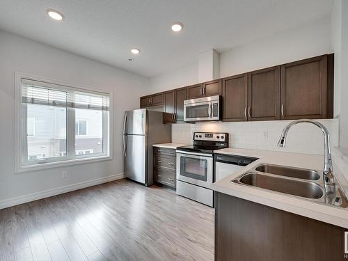 101 804 Welsh Drive, Edmonton, AB - Indoor Photo Showing Kitchen With Double Sink