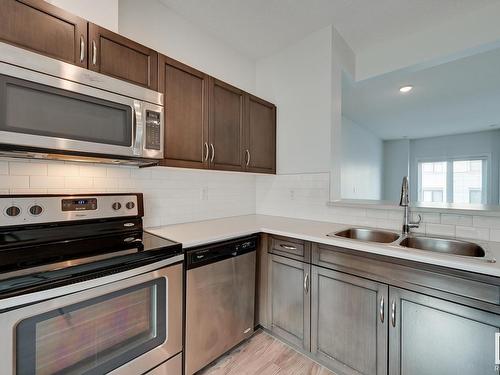 101 804 Welsh Drive, Edmonton, AB - Indoor Photo Showing Kitchen With Double Sink