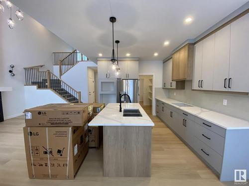 137 Wyatt Ridge, Fort Saskatchewan, AB - Indoor Photo Showing Kitchen With Double Sink