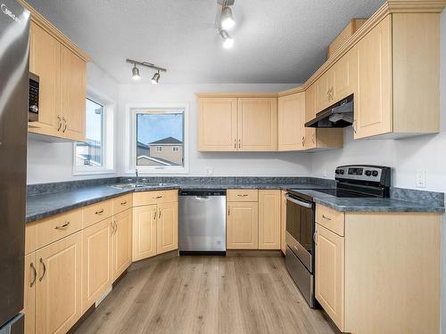 266 Avena Circle, Leduc, AB - Indoor Photo Showing Kitchen With Double Sink