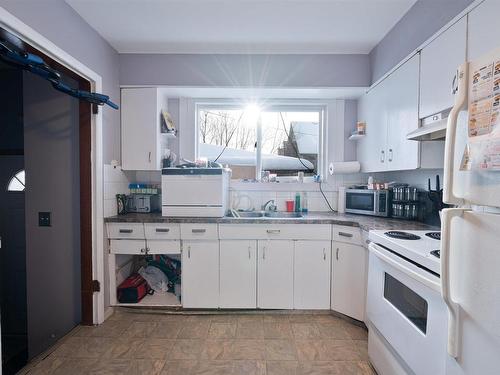 9539-9541 129B Avenue, Edmonton, AB - Indoor Photo Showing Kitchen With Double Sink