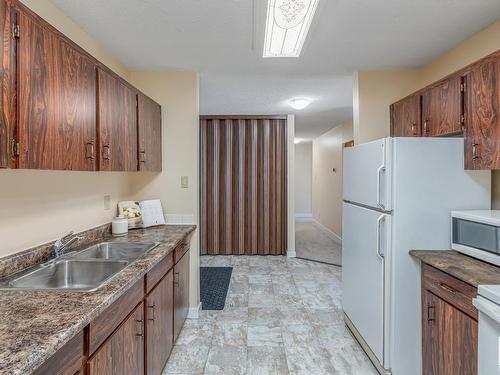 #302 10035-164 Street Nw, Edmonton, AB - Indoor Photo Showing Kitchen With Double Sink