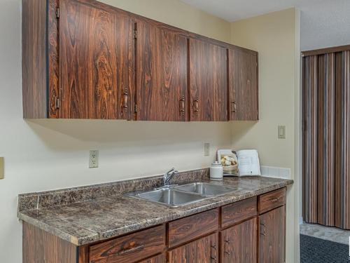 #302 10035-164 Street Nw, Edmonton, AB - Indoor Photo Showing Kitchen With Double Sink