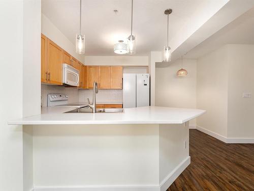 114 920 156 Street, Edmonton, AB - Indoor Photo Showing Kitchen With Double Sink