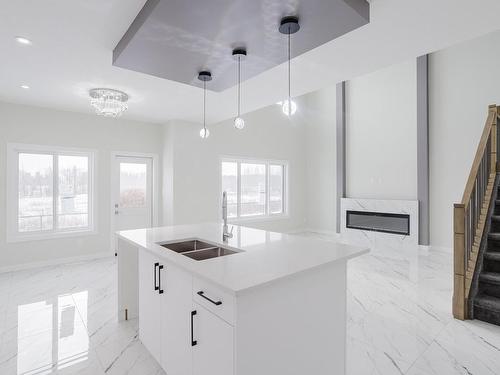 1213 11 Avenue, Edmonton, AB - Indoor Photo Showing Kitchen With Double Sink With Upgraded Kitchen