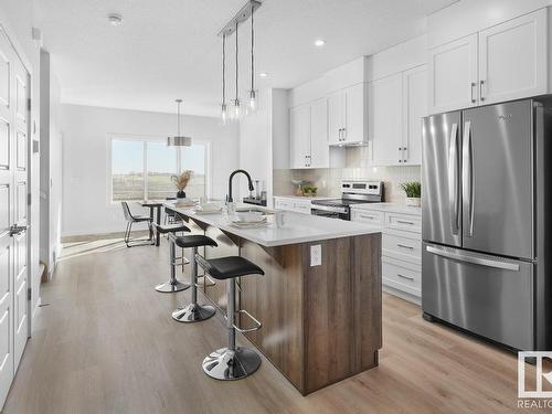 56 Penn Place, Spruce Grove, AB - Indoor Photo Showing Kitchen With Upgraded Kitchen